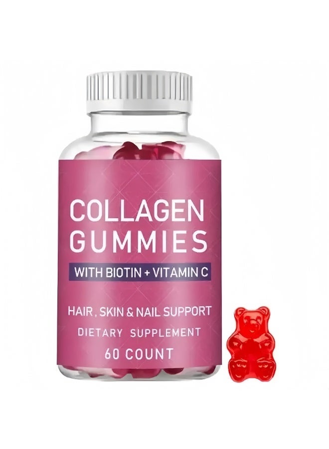 بيودي الكولاجين الإضافي القوي + البيوتين: الدعم الحلو للشعر والبشرة والأظافر، 60 مضغوطًا. - Image 1